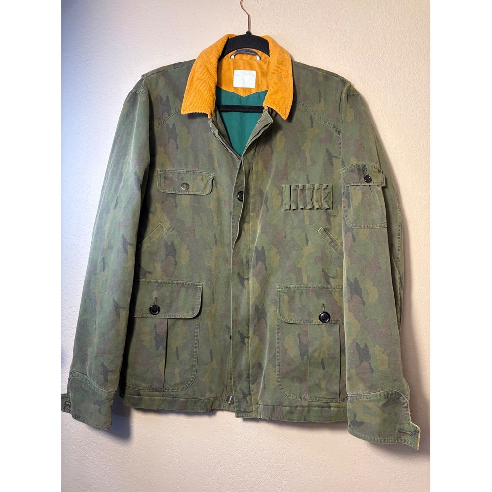 Drykorn for Beautiful People Camo Field Jacket Corduroy Collar Mens Medium